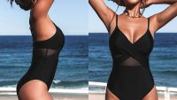 CUPSHE Women's Wrapped Mesh Tummy Control Bathing Suit