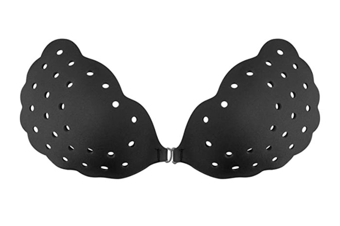 black sticky bra