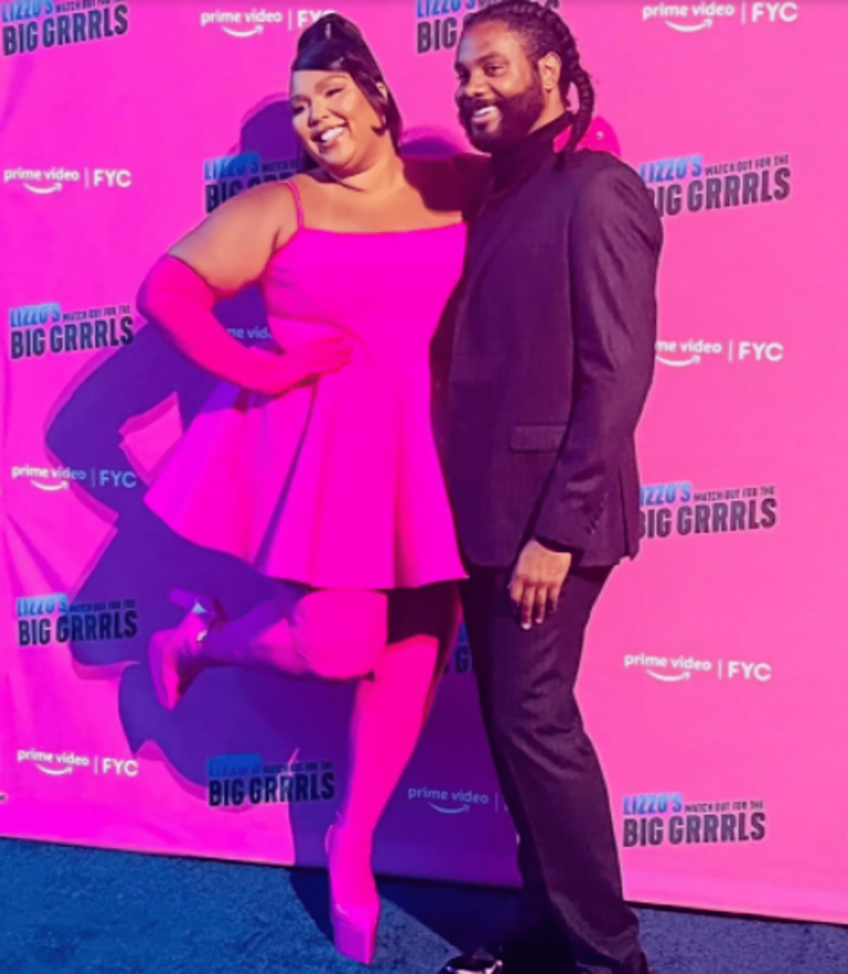 Lizzo first appeared on the red carpet in the company of her boyfriend Myke Wright