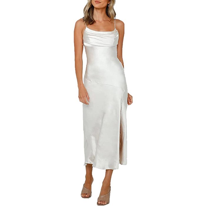 satin slip dress