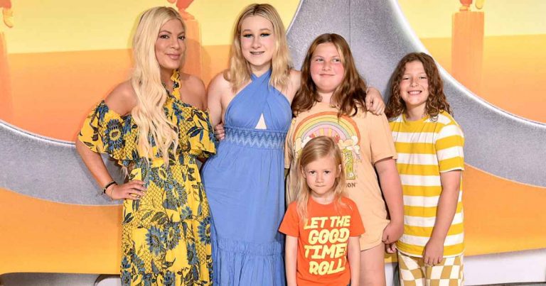 Movie Date! Tori Spelling Brings the Kids to ‘Minions’ Premiere