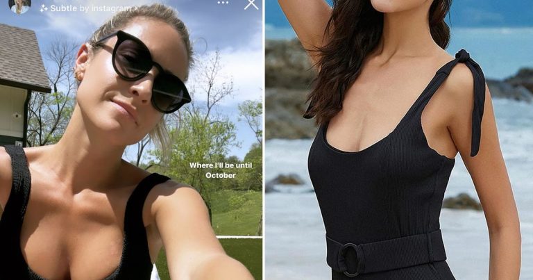 Sunbathe Like Kristin Cavallari in This $28 Belted One-Piece Swimsuit