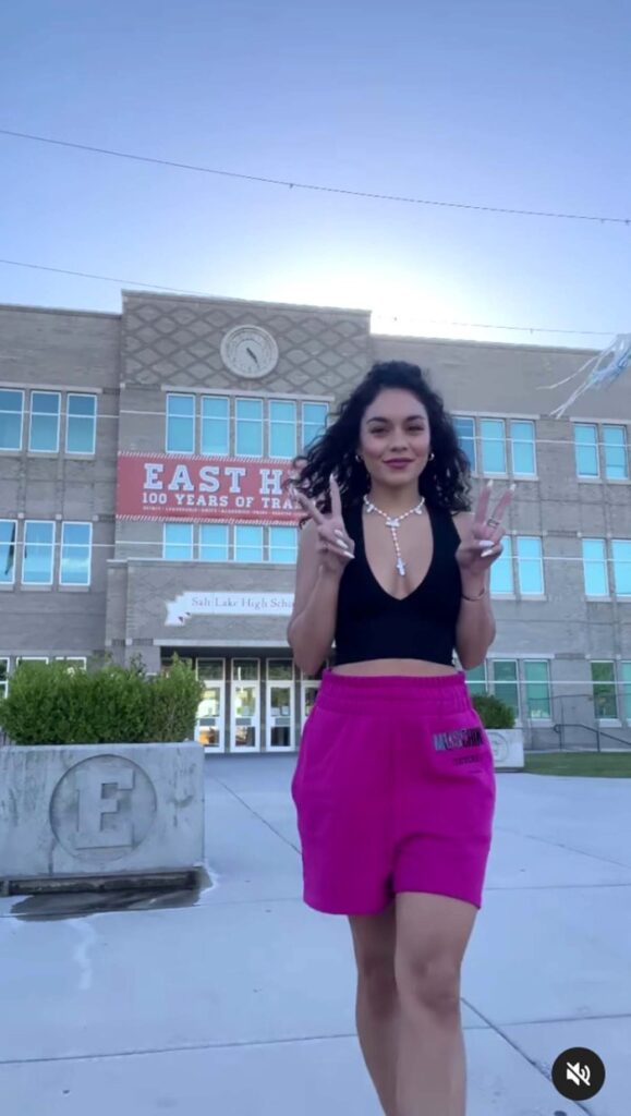 Vanessa Hudgens Visits HSM School