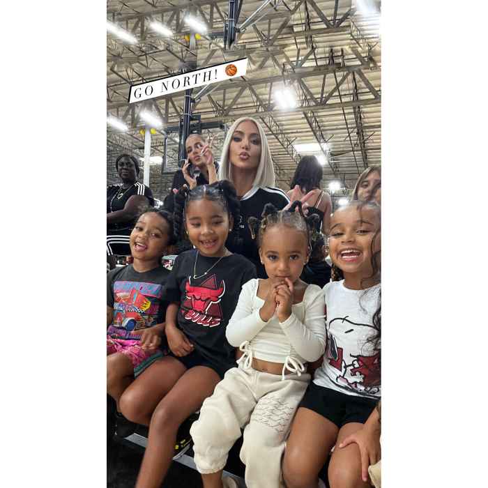 Kim Kardashian and Khloe Kardashian Cheer on North, 9, at Basketball Game Alongside Dream, Chicago and True