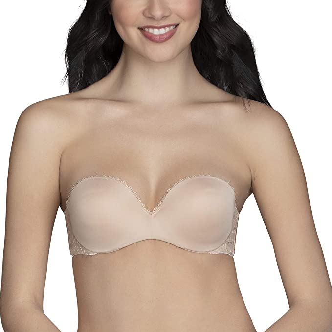 Vanity Fair Women's Gel Touch Padded Strapless Push Up Bra