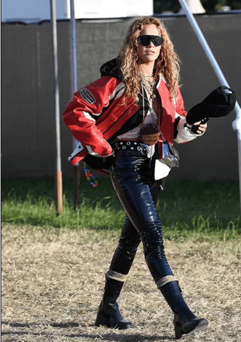 Rita Ora was not timid about walking around the Glastonbury festival without makeup and styling