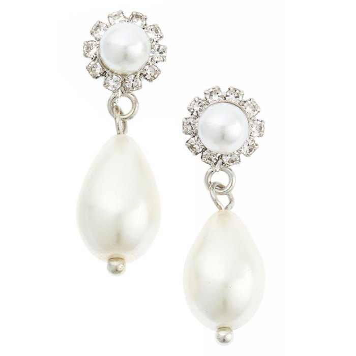 imitation pearl earrings