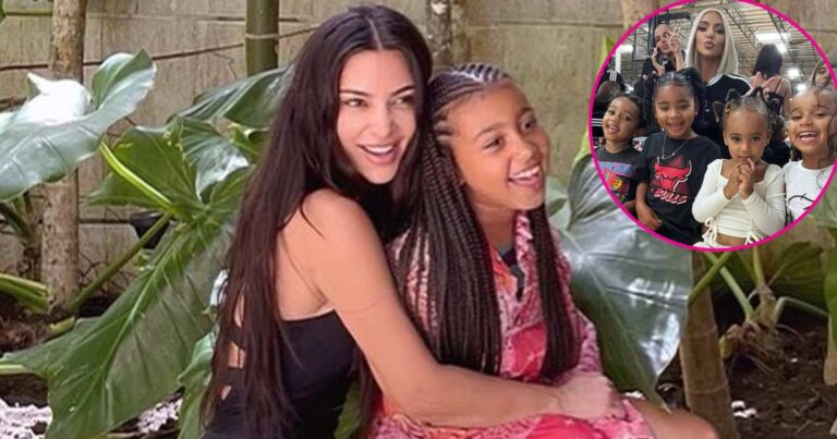 Basketball Mom! Kim K. Cheers on Daughter North Alongside Khloe and True