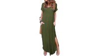 green maxi dress